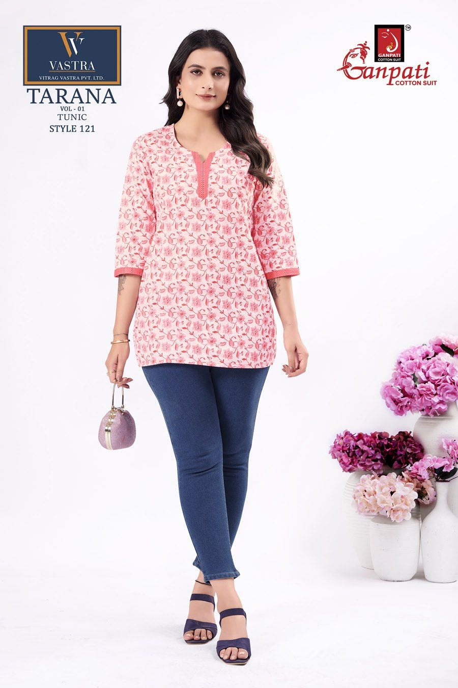 Tarana Vol 1 Ganpati Cotton Cotton Short Kurtis Supplier India