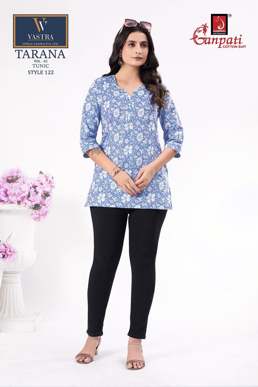 Tarana Vol 1 Ganpati Cotton Cotton Short Kurtis Supplier India