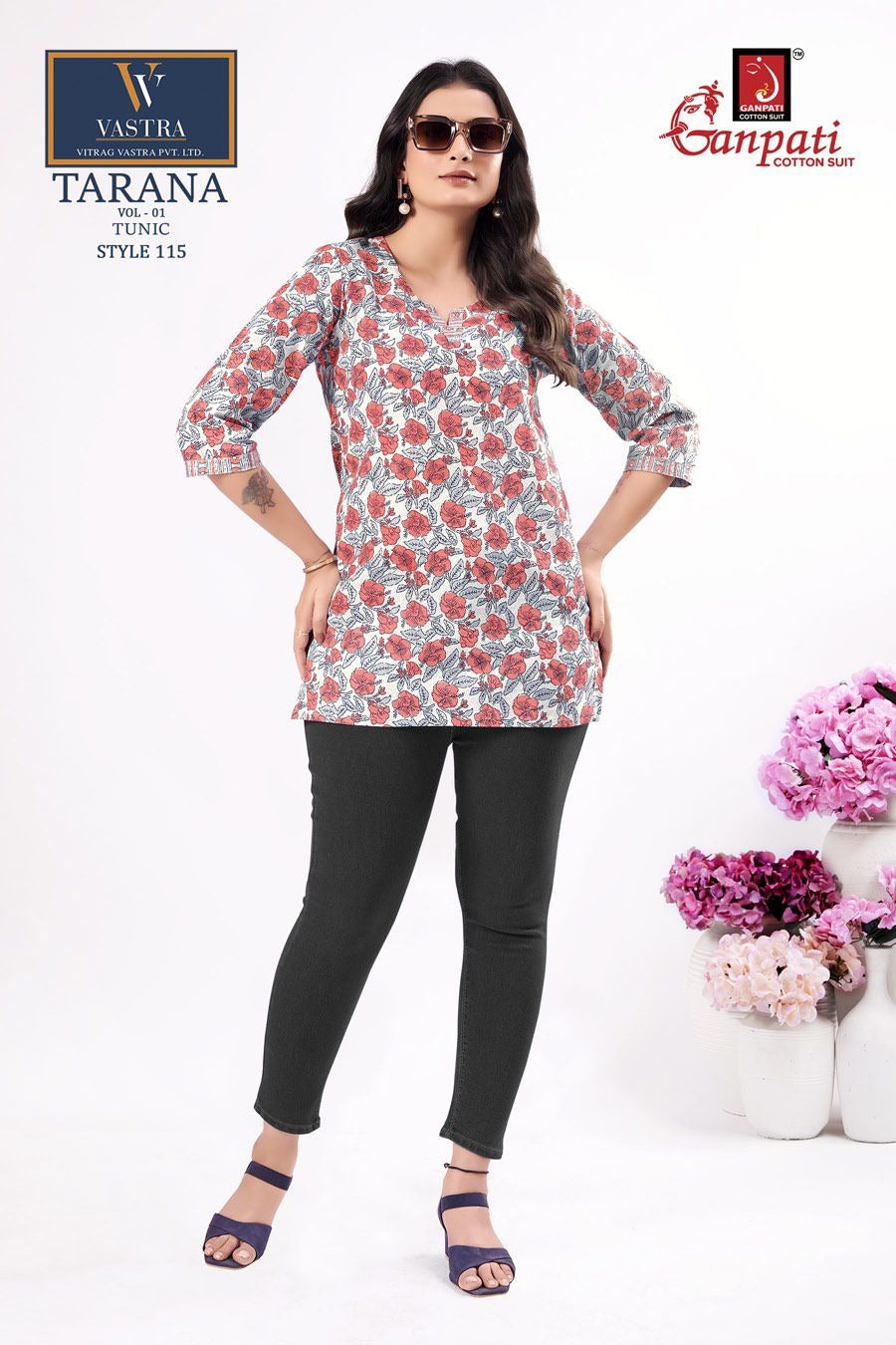 Tarana Vol 1 Ganpati Cotton Cotton Short Kurtis Supplier India