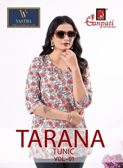 Tarana Vol 1 Ganpati Cotton Cotton Short Kurtis Supplier India
