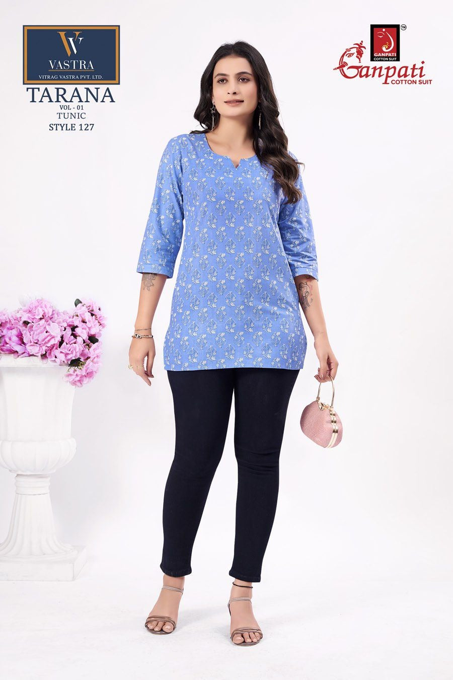 Tarana Vol 1 Ganpati Cotton Cotton Short Kurtis Supplier India