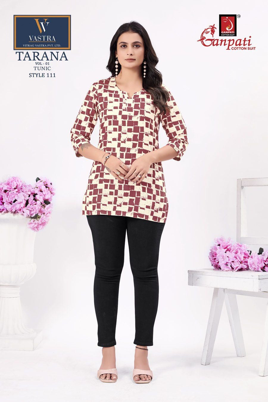 Tarana Vol 1 Ganpati Cotton Cotton Short Kurtis Supplier India