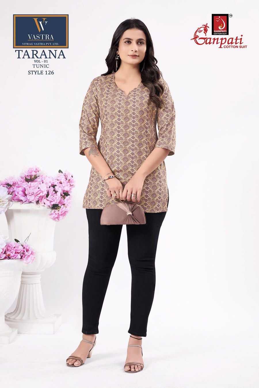 Tarana Vol 1 Ganpati Cotton Cotton Short Kurtis Supplier India