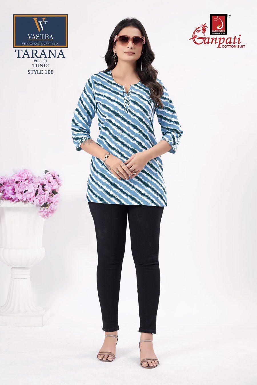 Tarana Vol 1 Ganpati Cotton Cotton Short Kurtis Supplier India