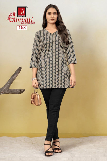 Tarana Vol 2 Ganpati Cotton Short Kurtis Wholesaler Gujarat