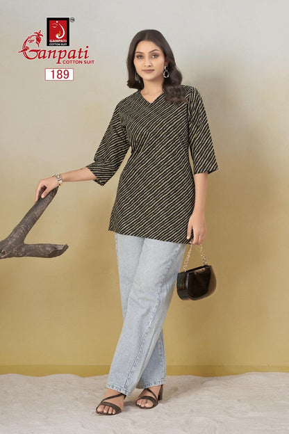 Tarana Vol 2 Ganpati Cotton Short Kurtis Wholesaler Gujarat