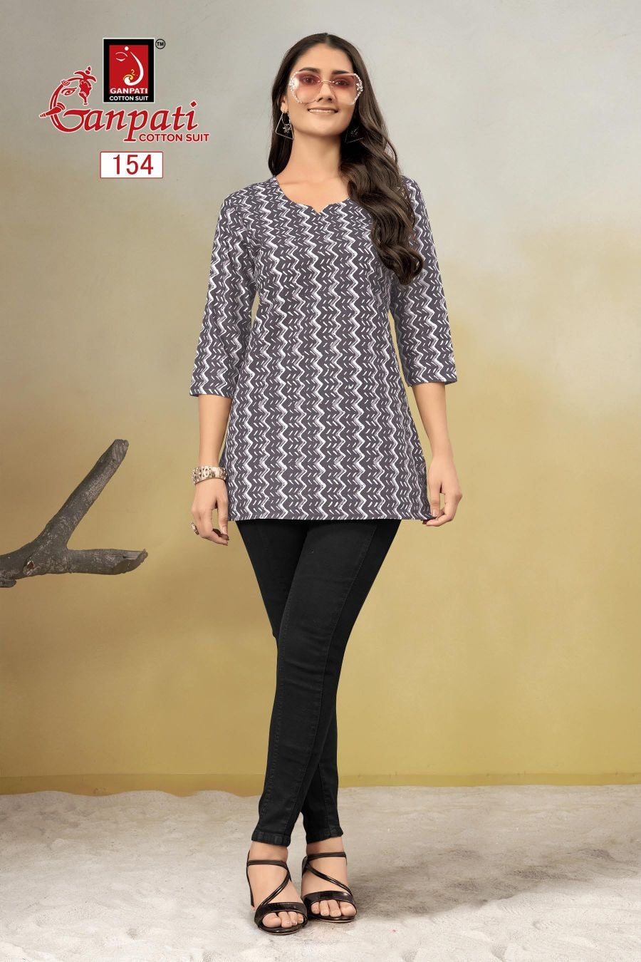 Tarana Vol 2 Ganpati Cotton Short Kurtis Wholesaler Gujarat