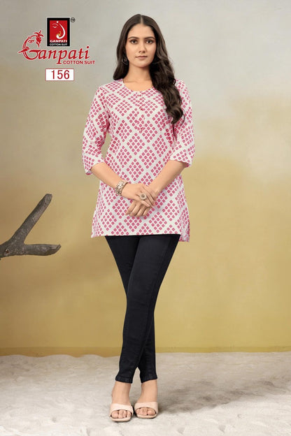 Tarana Vol 2 Ganpati Cotton Short Kurtis Wholesaler Gujarat