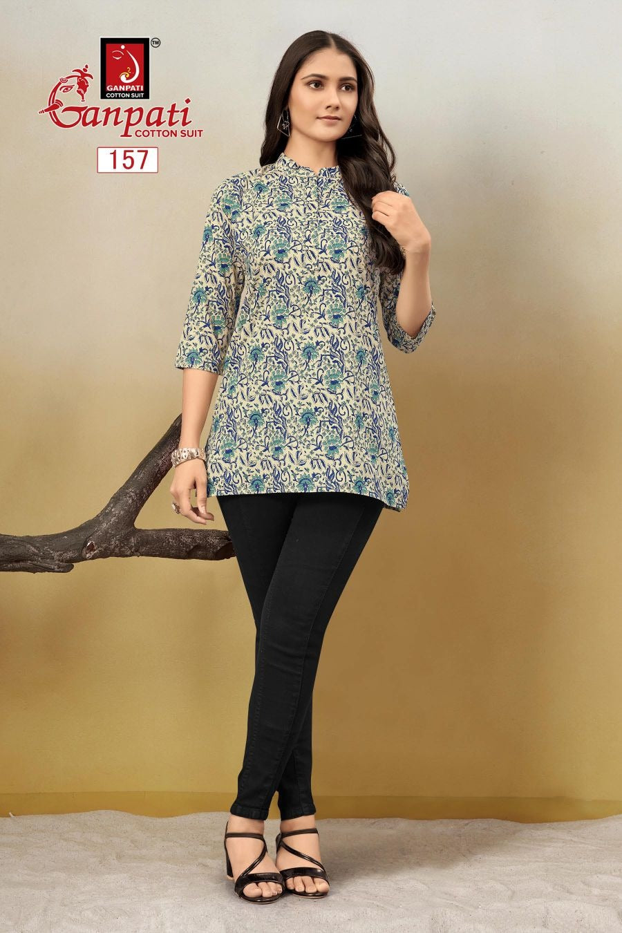 Tarana Vol 2 Ganpati Cotton Short Kurtis Wholesaler Gujarat