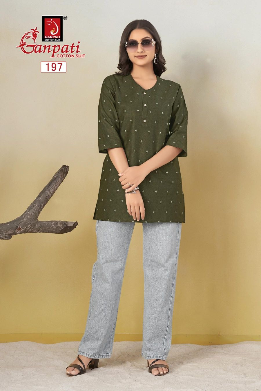 Tarana Vol 2 Ganpati Cotton Short Kurtis Wholesaler Gujarat