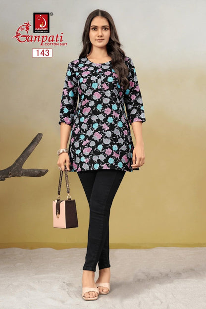 Tarana Vol 2 Ganpati Cotton Short Kurtis Wholesaler Gujarat