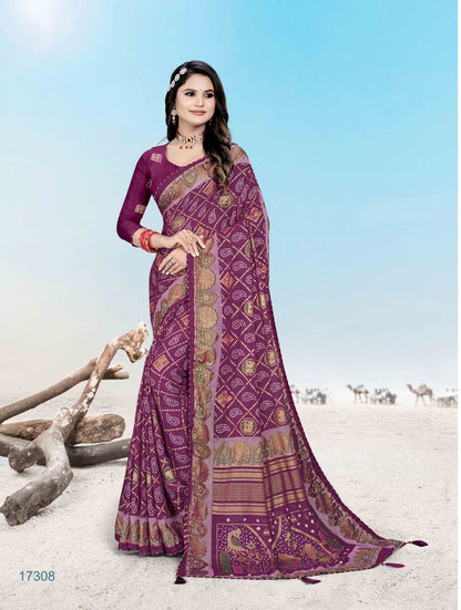 Tarang Jalnidhi Dull Moss Sarees Manufacturer Gujarat