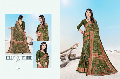 Tarang Jalnidhi Dull Moss Sarees Manufacturer Gujarat