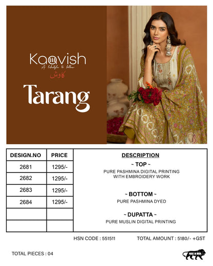 Tarang Kaavish Pashmina Suits Wholesaler