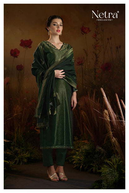 Tarang Netra Silk Jacquard Pant Style Suits Wholesale Price