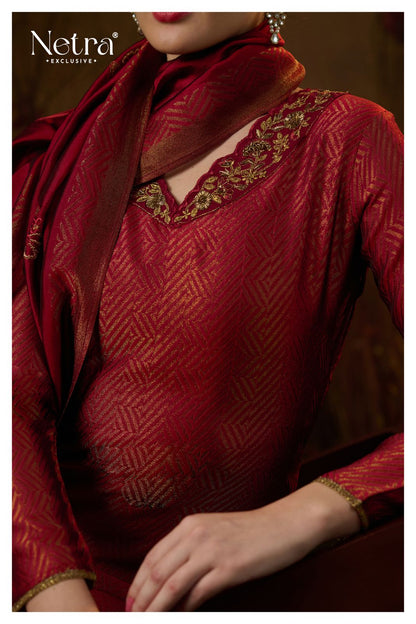 Tarang Netra Silk Jacquard Pant Style Suits Wholesale Price