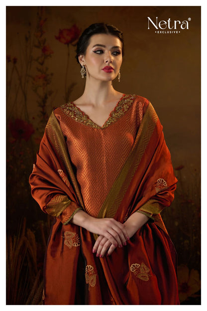 Tarang Netra Silk Jacquard Pant Style Suits Wholesale Price