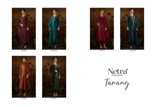 Tarang Netra Silk Jacquard Pant Style Suits Wholesale Price