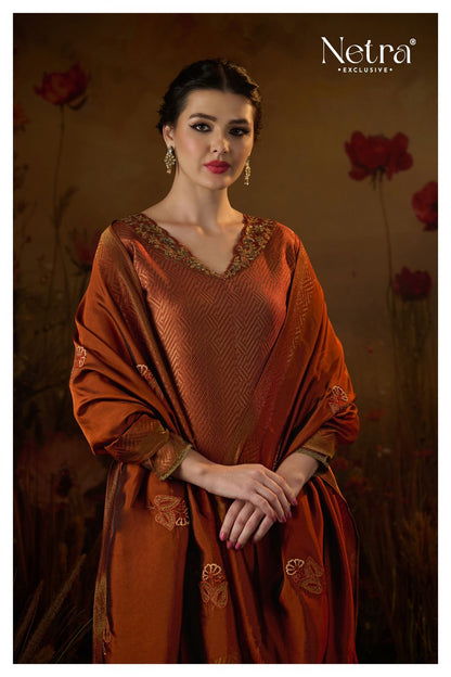 Tarang Netra Silk Jacquard Pant Style Suits Wholesale Price
