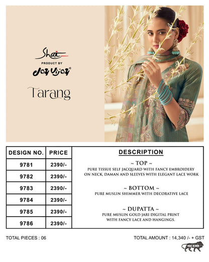 Tarang Shai Jay Vijay Tissue Pant Style Suits Supplier Ahmedabad