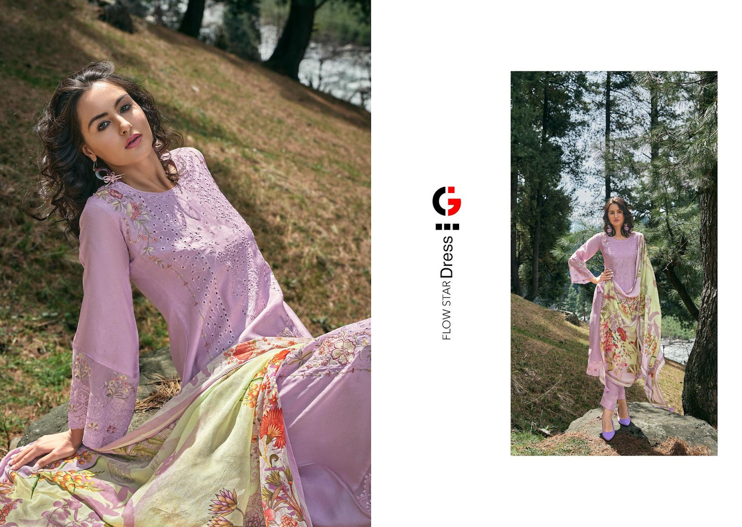 Tareef Gull Jee Russian Silk Pant Style Suits Wholesaler