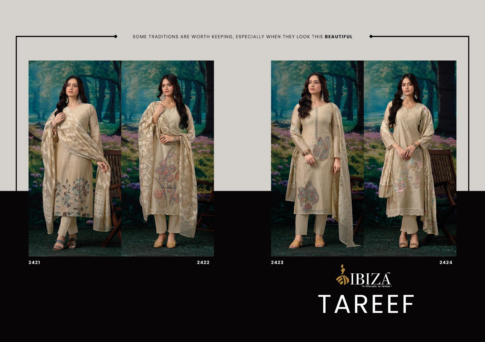 Tareef Ibiza Cotton Pant Style Suits Exporter Gujarat