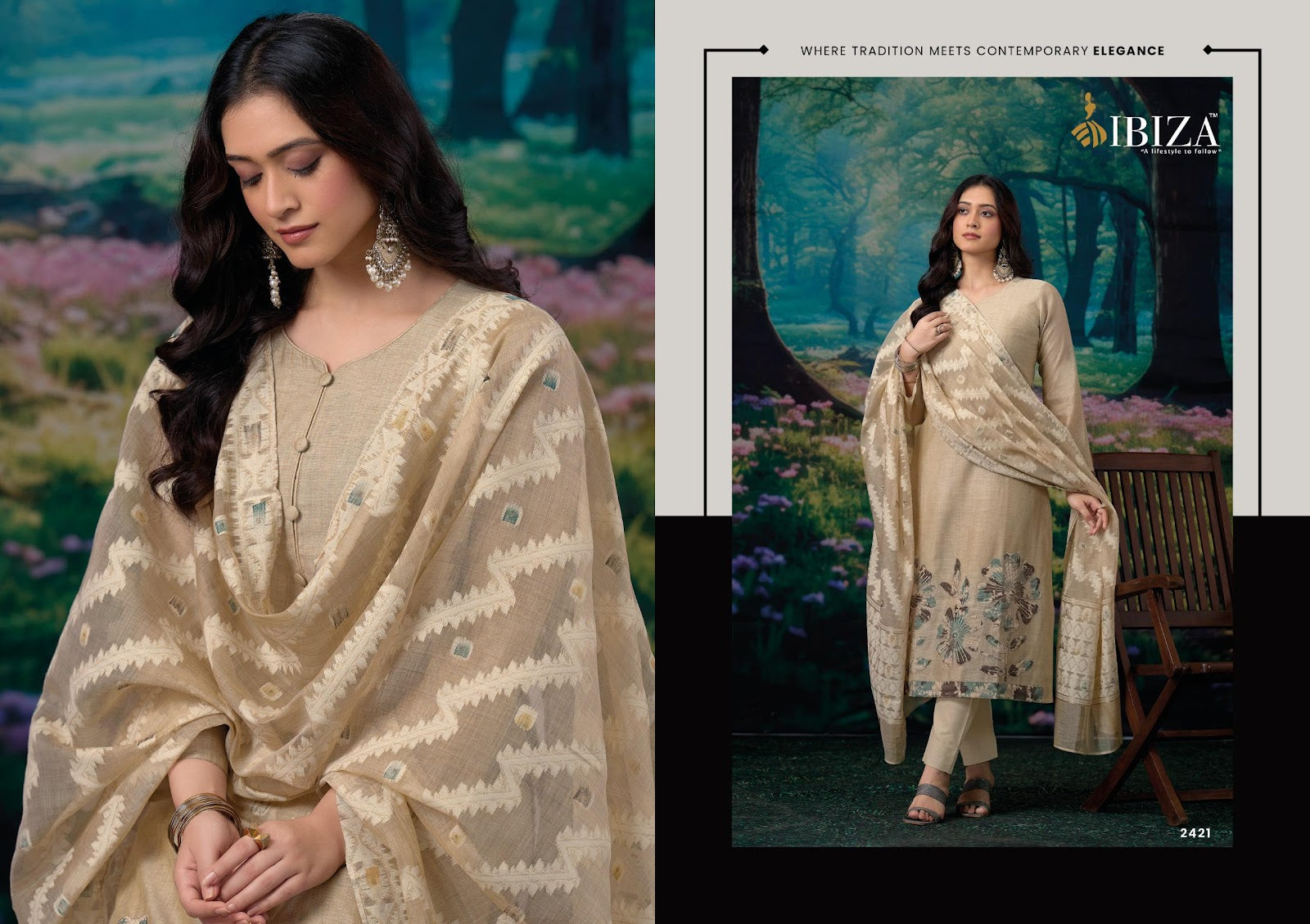 Tareef Ibiza Cotton Pant Style Suits Exporter Gujarat