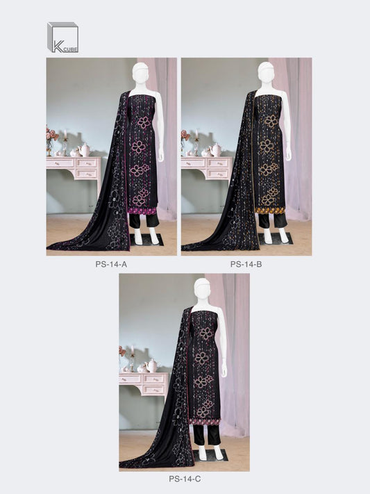 Tareef K Cube Pashmina Suits Supplier Gujarat