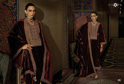 Tareef Kilory Velvet Suits Supplier India