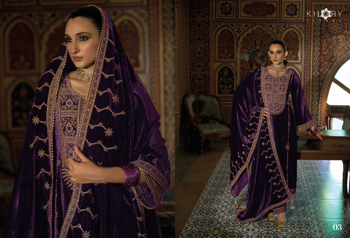 Tareef Kilory Velvet Suits Supplier India