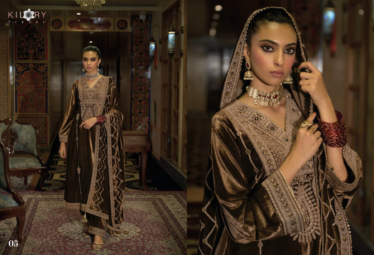 Tareef Kilory Velvet Suits Supplier India