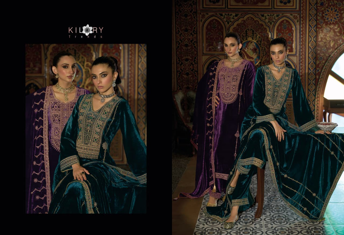 Tareef Kilory Velvet Suits Supplier India