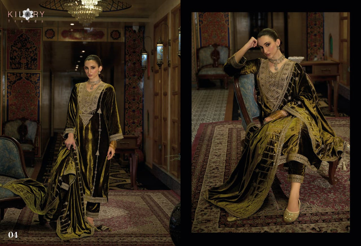 Tareef Kilory Velvet Suits Supplier India