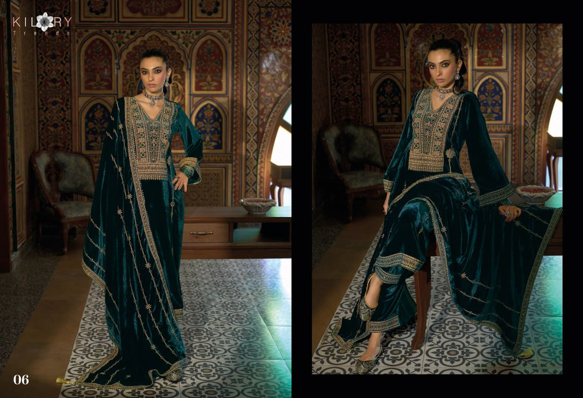 Tareef Kilory Velvet Suits Supplier India