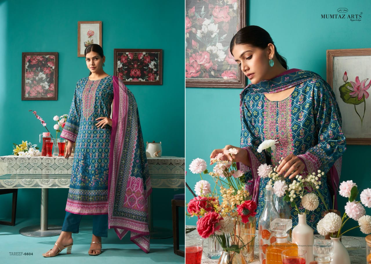 Tareef Mumtaz Arts Pure Jam Karachi Salwar Suits Supplier Gujarat