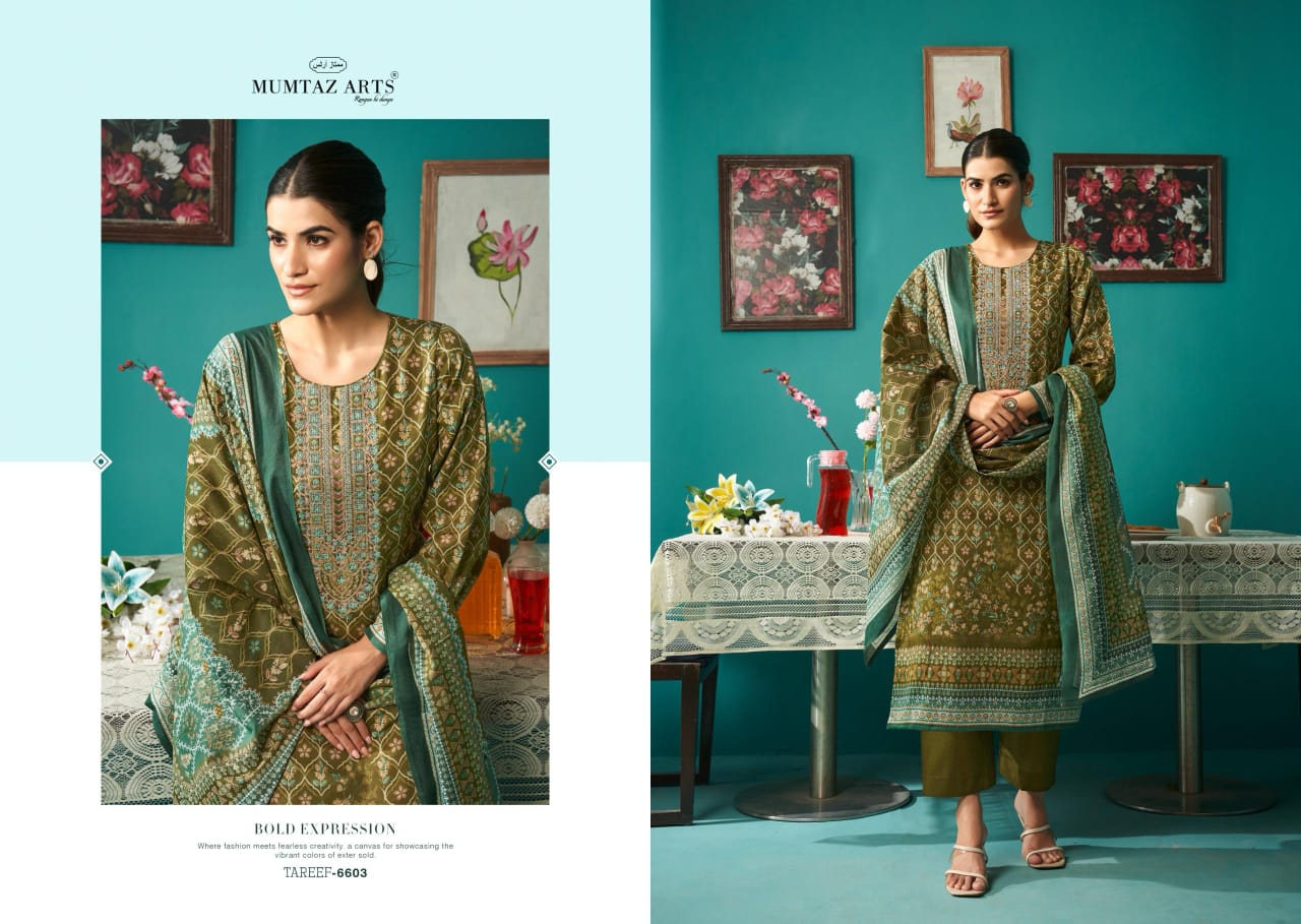 Tareef Mumtaz Arts Pure Jam Karachi Salwar Suits Supplier Gujarat
