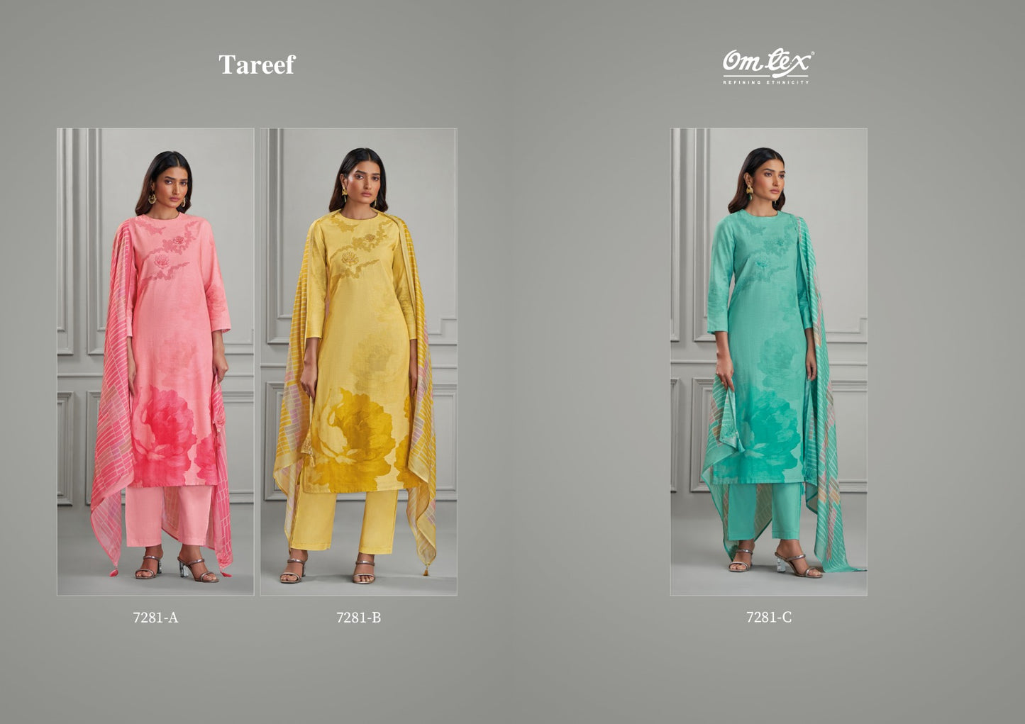 Tareef Omtex Linen Cotton Pant Style Suits Exporter Gujarat