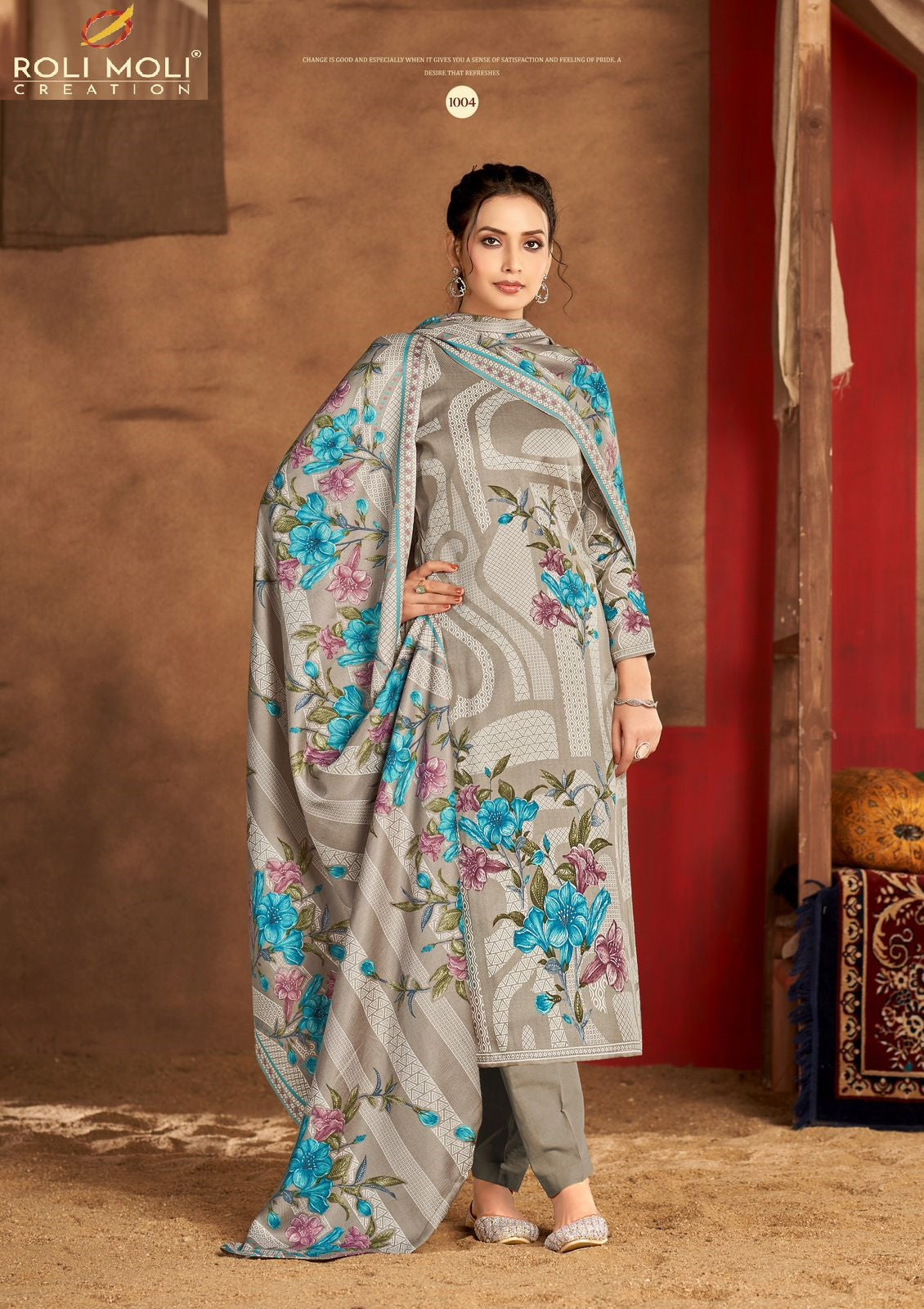 Tareef Roli Moli Pashmina Suits Supplier