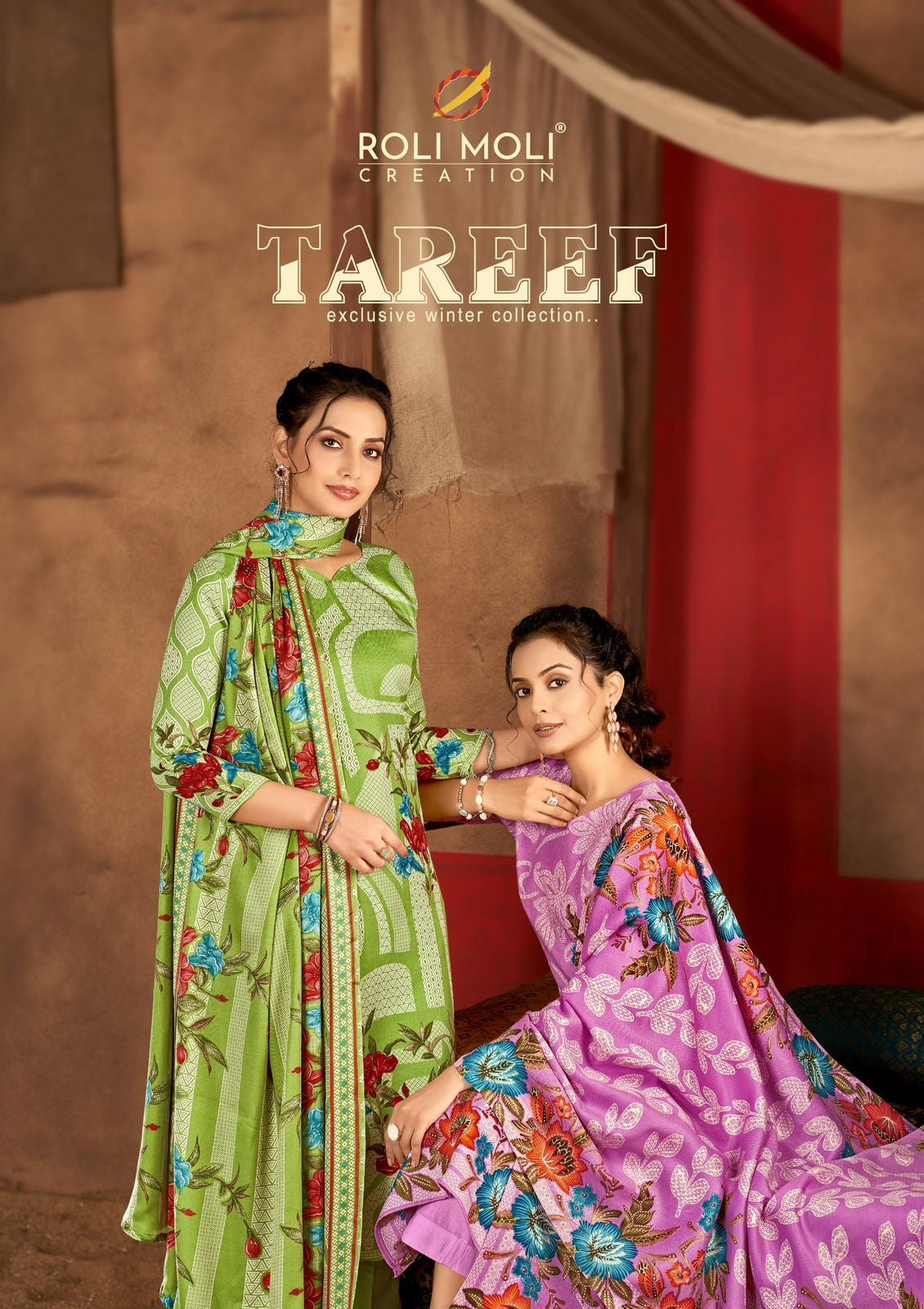 Tareef Roli Moli Pashmina Suits Supplier