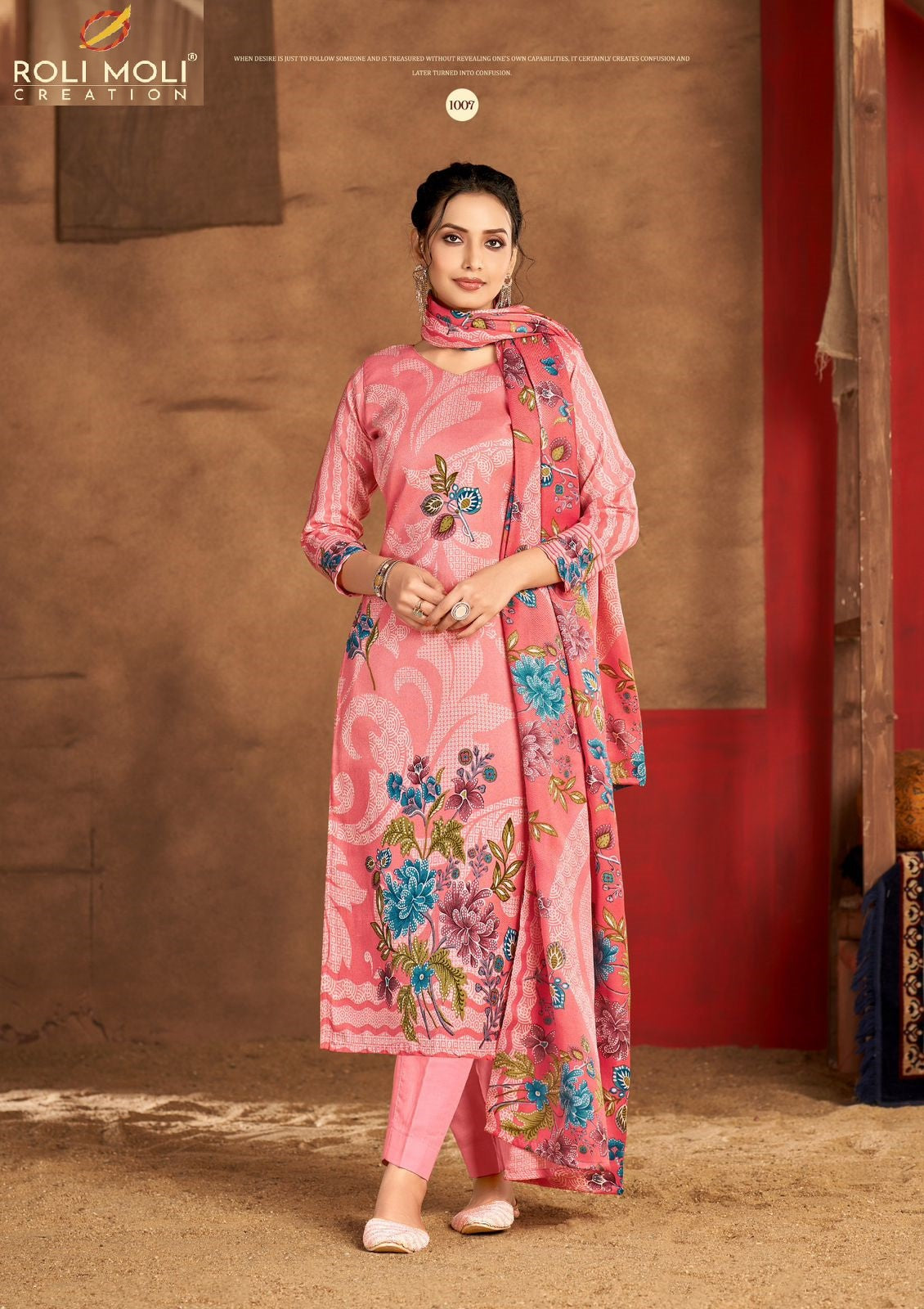 Tareef Roli Moli Pashmina Suits Supplier