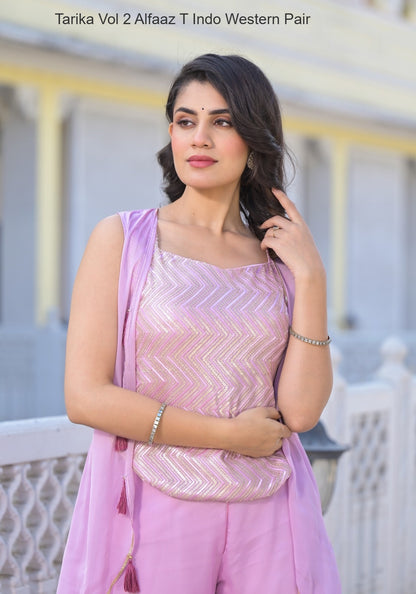 Tarika Vol 2 Alfaaz T Georgette Indo Western Pair Wholesale