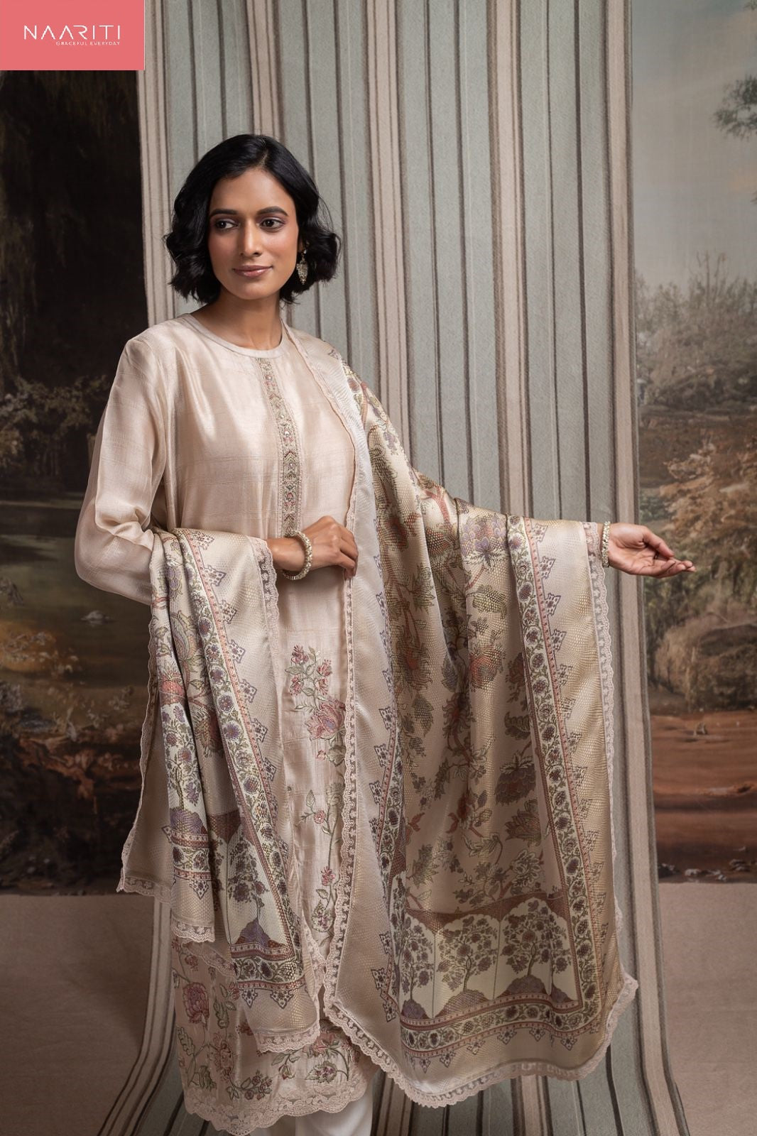 Tarim Naariti Tussar Silk Pant Style Suits Wholesale Rate
