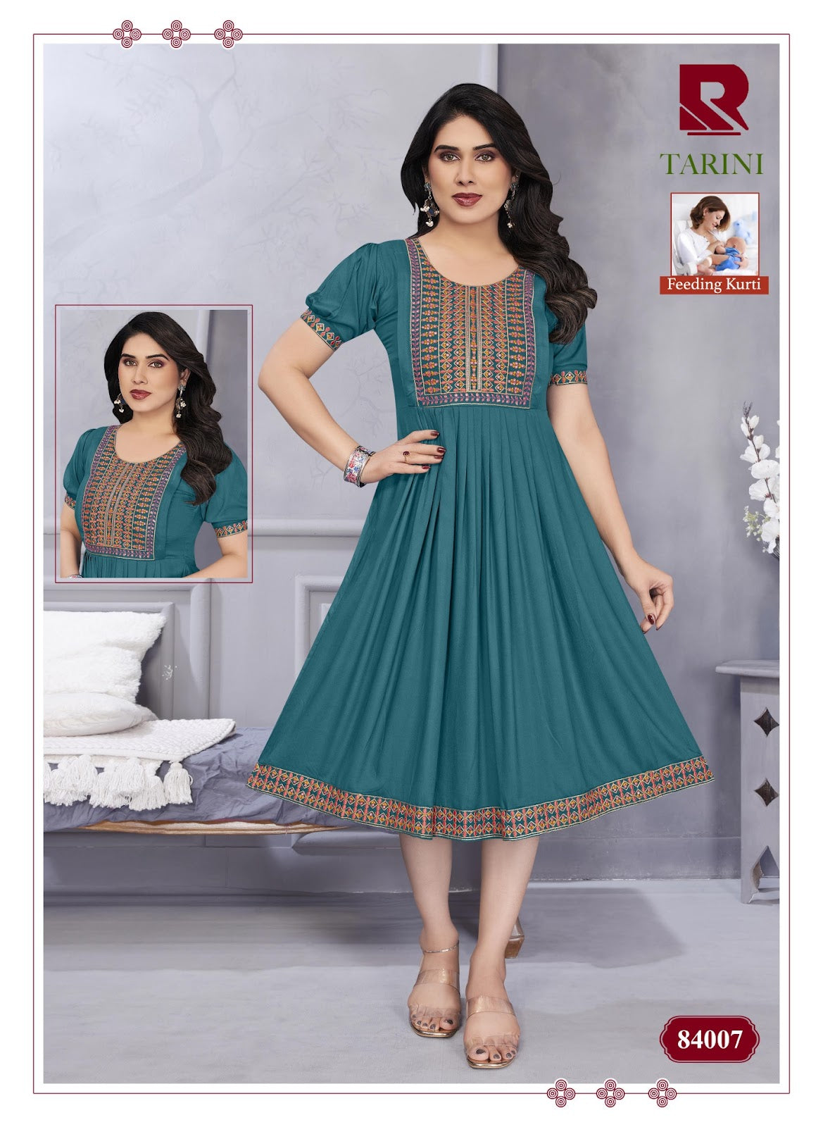Tarini Raashi Rayon Feeding Kurtis Exporter Gujarat