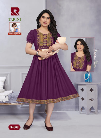 Tarini Raashi Rayon Feeding Kurtis Exporter Gujarat