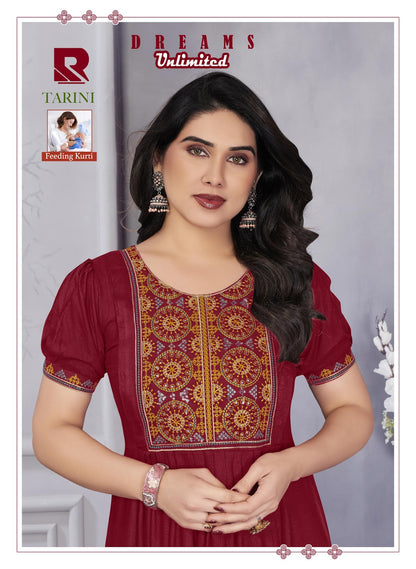 Tarini Raashi Rayon Feeding Kurtis Exporter Gujarat