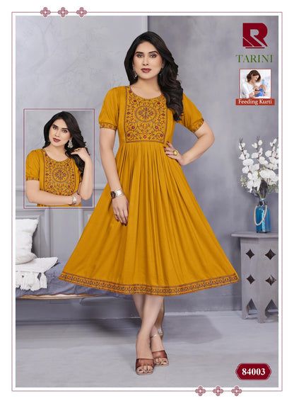 Tarini Raashi Rayon Feeding Kurtis Exporter Gujarat