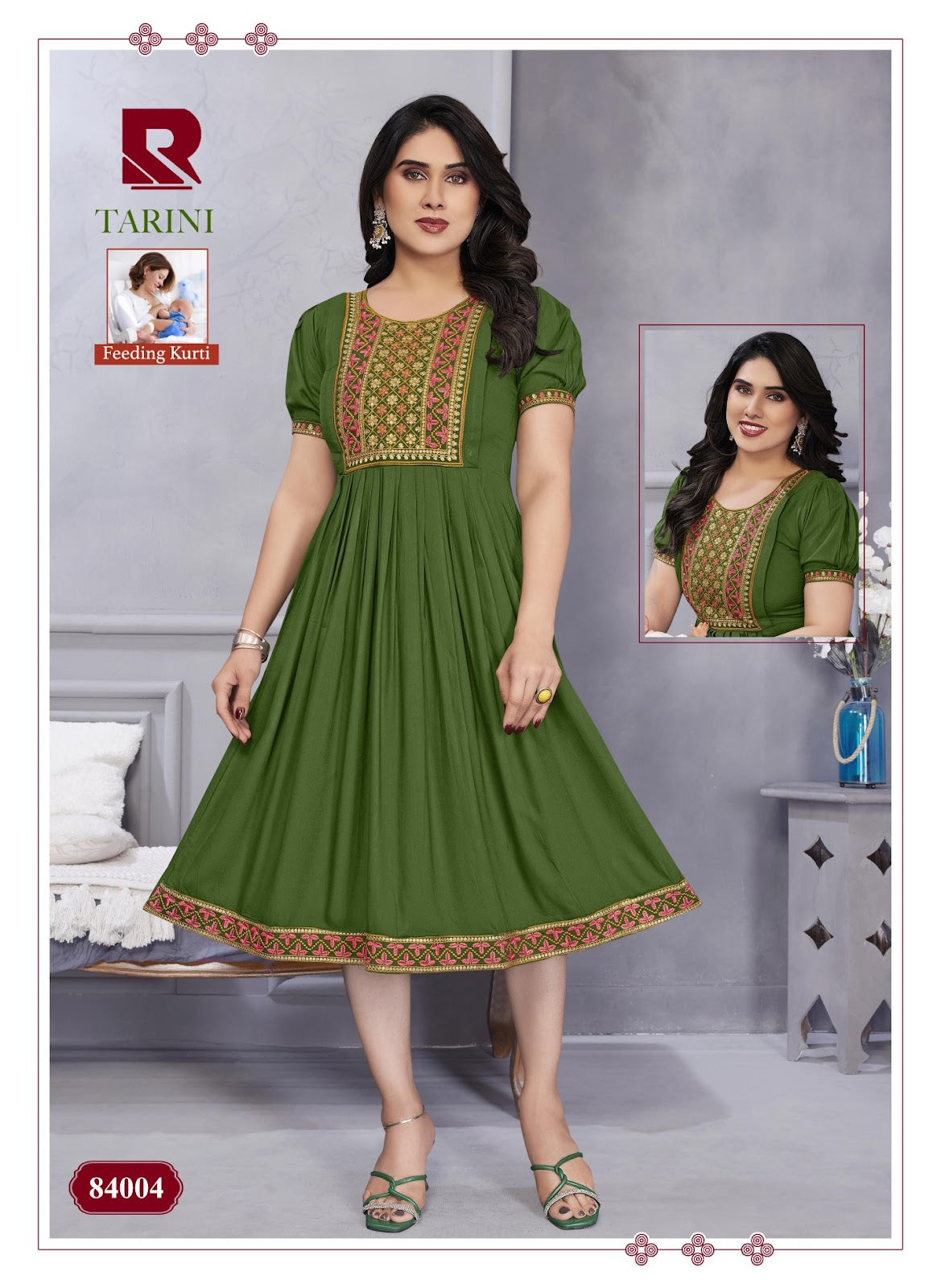 Tarini Raashi Rayon Feeding Kurtis Exporter Gujarat