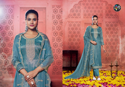 Tarla Four Dots Jacquard Silk Pant Style Suits Manufacturer