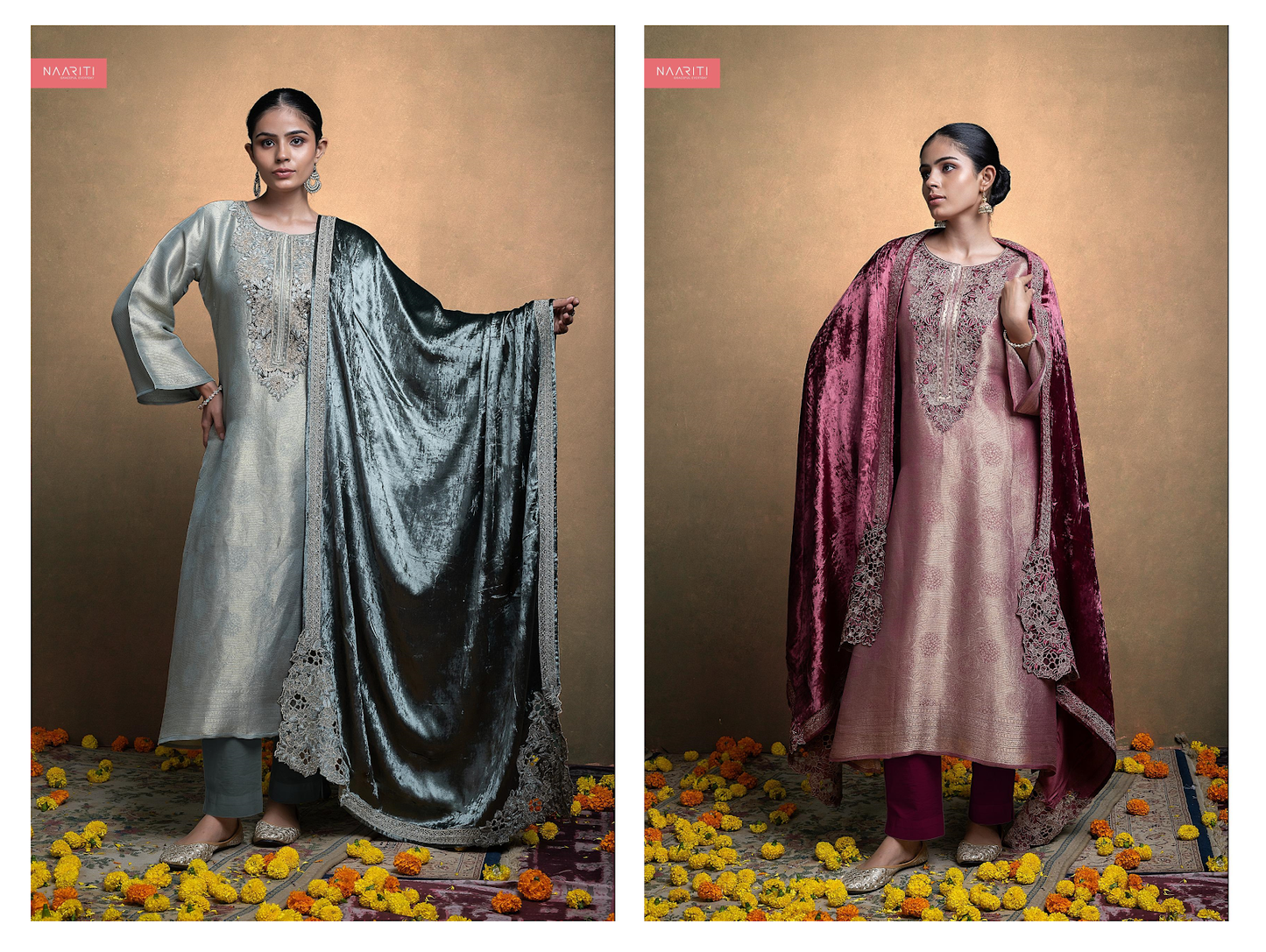 Taroob Naariti Velvet Suits Supplier Ahmedabad