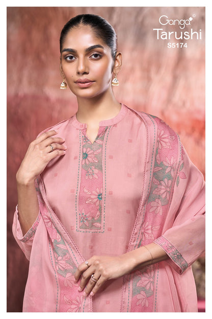 Tarushi S5174 Ganga Bemberg Silk Plazzo Style Suits Wholesaler Gujarat